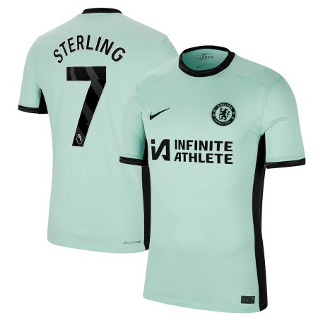 Virallinen pelipaita Chelsea Sterling 7 Kolmas 2023-24 Lyhythihainen - Miesten